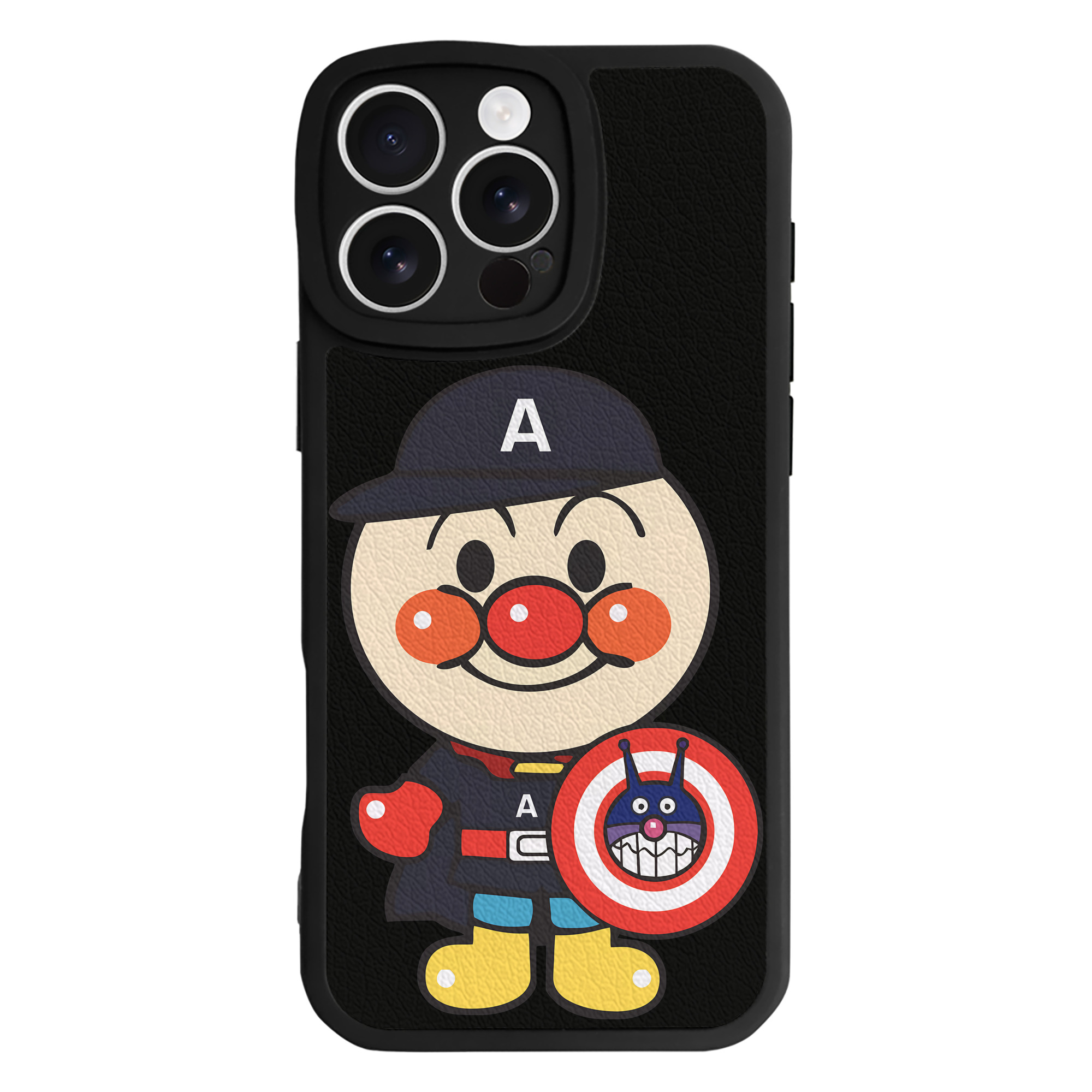 （画像用） アンパンマン Anpanman 【iPhone 16シリーズ対応】シリコンスマホケース（レザー調） 材質：シリコン